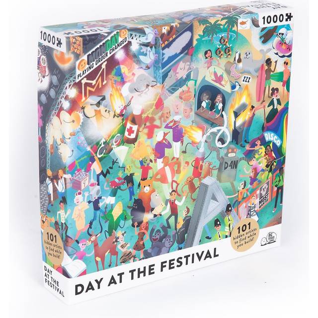 Day at the Festival: Music Jigsaw Puzzle for Adults (1000 pieces) Filled with 101 Bands to Find