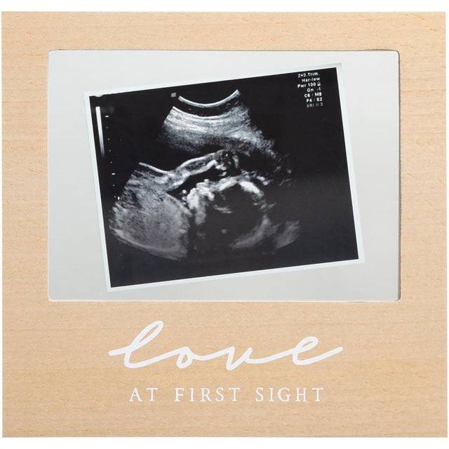 Floating Sonogram Frame, Love at First Sight Wooden Ultrasound Frame, Gender-Neutral Gift