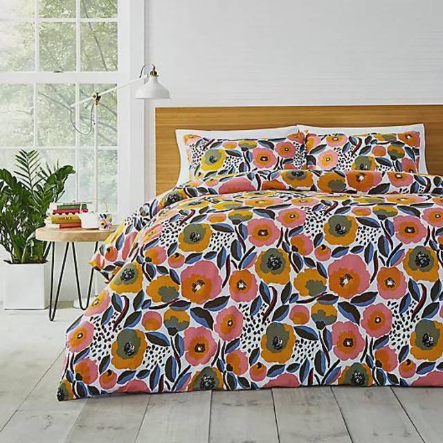 MARIMEKKO Påslakanset bomull, rosa, tvilling