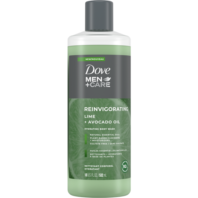 Dove Men+Care Body Wash Lime + Avocado Oil, 18 fl. Oz.