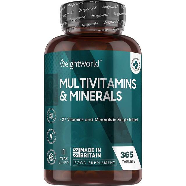 Multivitamins - 400 Vegan Tablets - 27 Vitamins and Minerals in One Tablet - 100% Natural Supplement