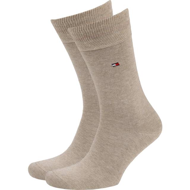 Tommy Hilfiger herrstrumpor dubbelpack röd/mörkblå, 369 – ljus beige melerad, 47-49 EU