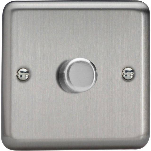 Varilight Classic LED V-Pro 1 Gang Rotary Dimmer Switch Brushed Chrome