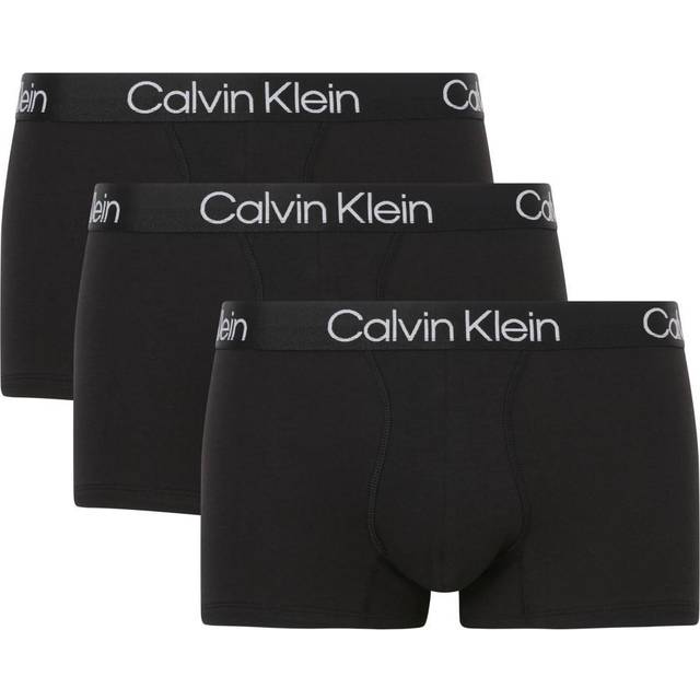 Calvin Klein Men's 3-Pack Modern Structure Boxer Trunks, Black/White/Grey - Size: 38/39/32