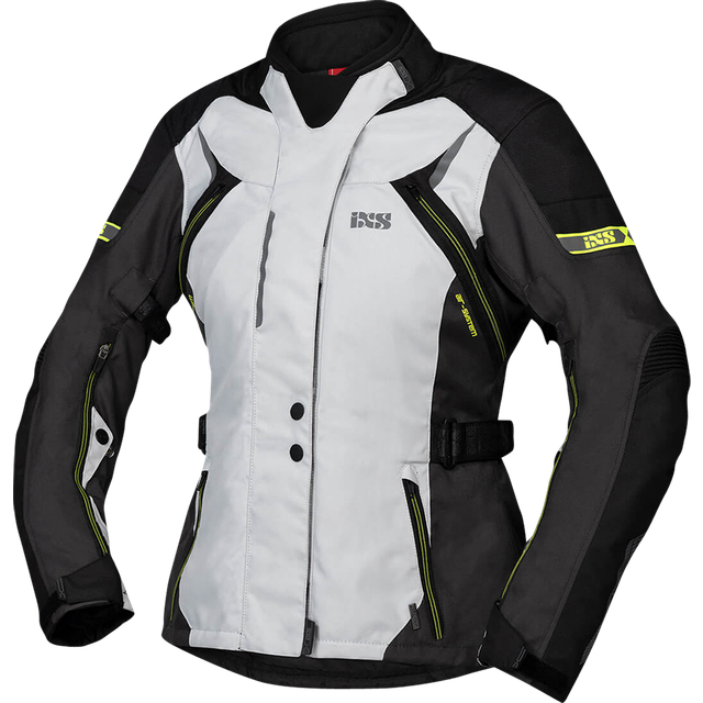 IXS Tour Liz-ST Ladies Motorcycle Textile Jacket, black-red, Size M for Women