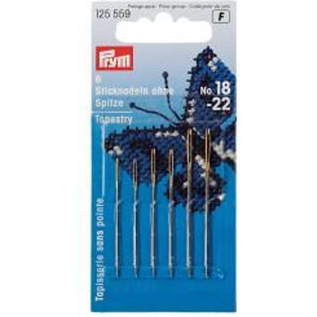 Prym Tapestry Needles with Blunt Point and Gold Eye, Metal, Silver, 4.5 x 2 x 0.2 cm