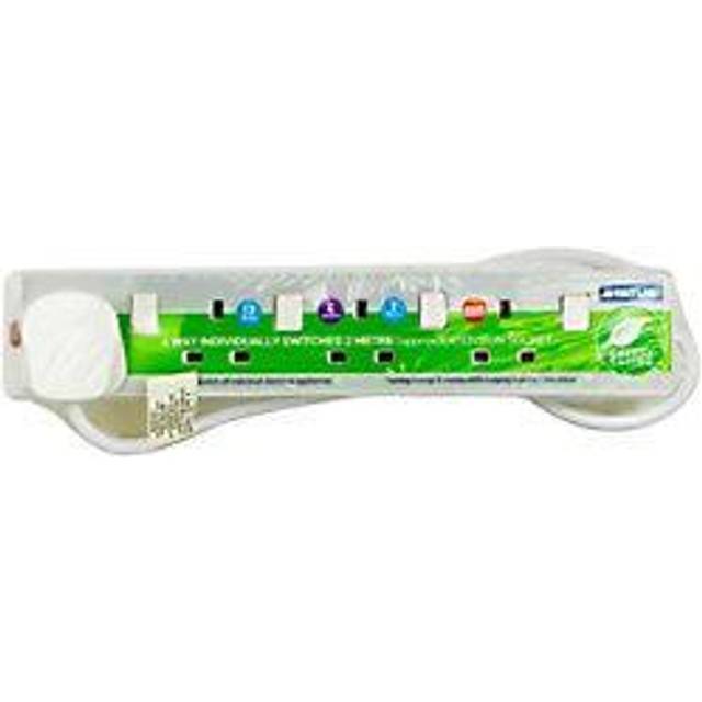 Status White 4-way 2 Metre Extension Socket