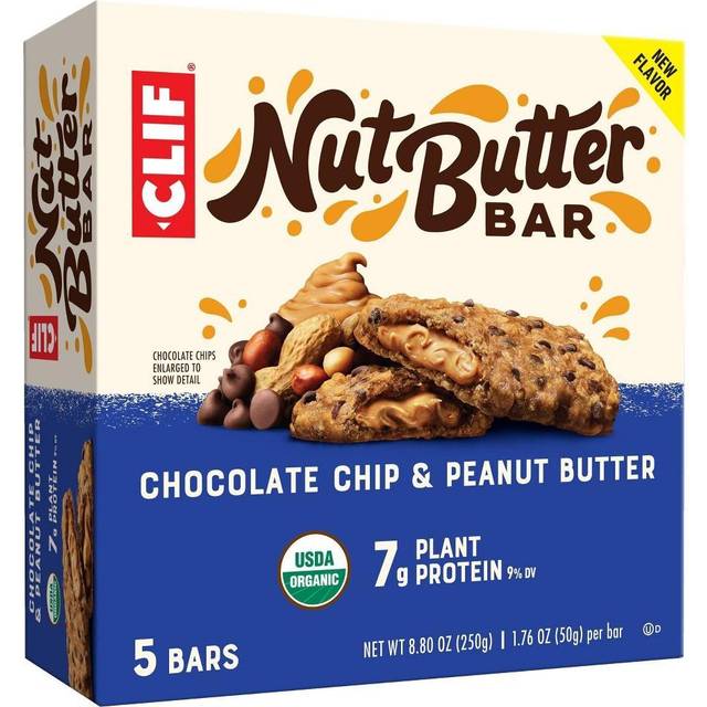 Clif Bar Organic Nut Butter Bar Chocolate Chip & Peanut Butter 5 Bars