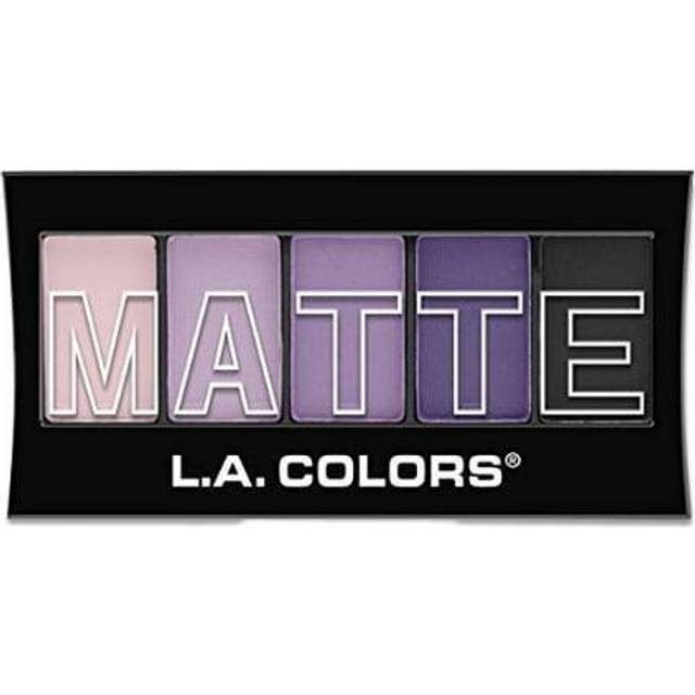 L.A. COLORS 5 Color Matte Eyeshadow Palette, Purple Cashmere CEM473