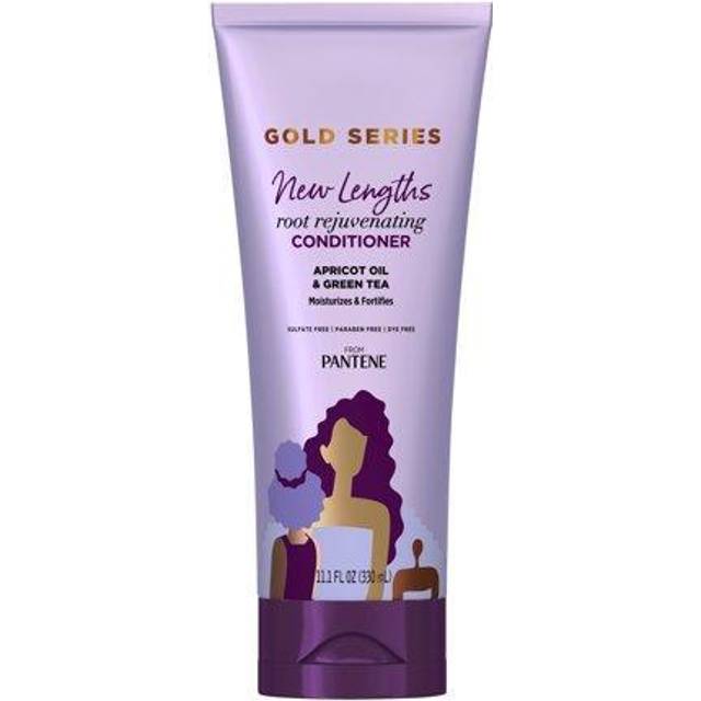 Pantene Gold Series Root Rejuvenating Conditioner with Apricot Oil & Green Tea  Moisturizes & Fortifies  for Natural  Textured  Curly  Coily Hair  Sul