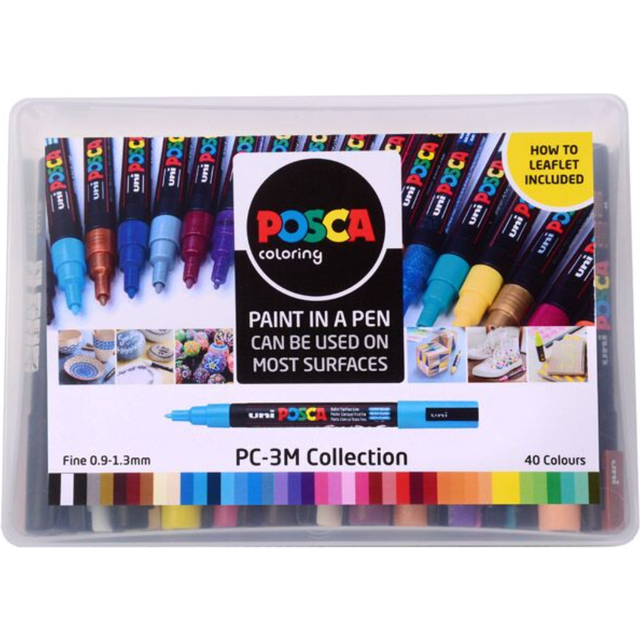 Posca Paint Marker PC-3M Collection 0.9-1.3mm Set of 40