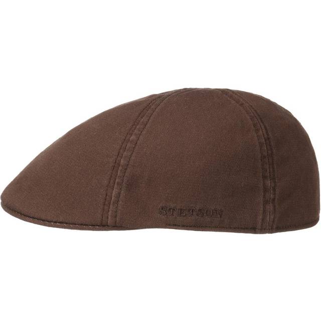 Stetson - Brun flatcap Keps - Texas Cotton Brown Flat Cap @ Hatstore