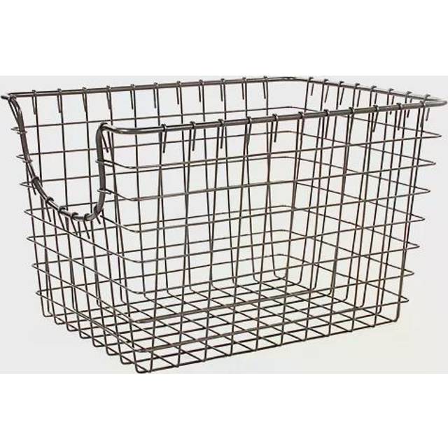 Spectrum Diversified Scoop Wire Basket  Vintage-Inspired Steel Storage Solution for Kitchen  Pantry  Closet  Bathroom  Craft Room & Garage  Small  Ind