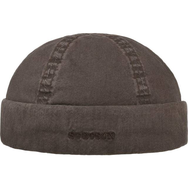 Delave Organic Cotton Docker Hat by Stetson - dark brown - XXL (62-63 cm)