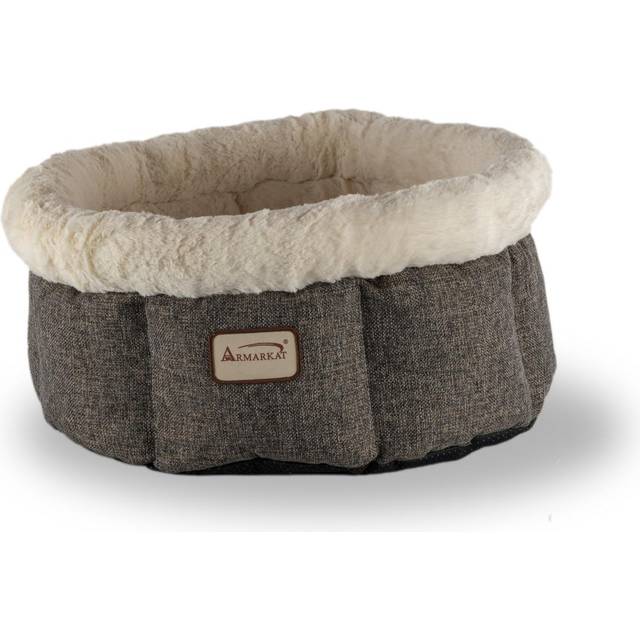 Armarkat Cozy Cat Bed in Beige and Gray C105HHS/MB