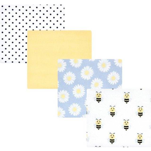 Hudson Baby Unisex Baby Cotton Flannel Receiving Blankets  Daisy Bee  One Size
