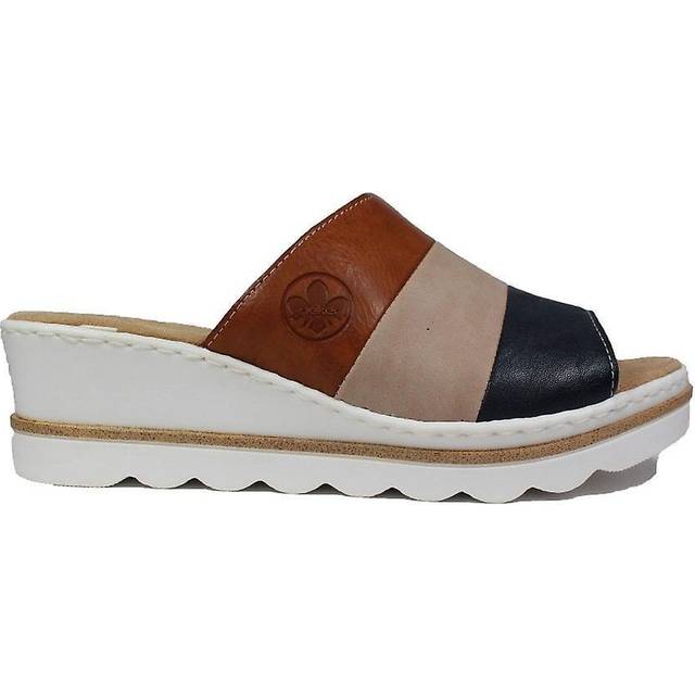 Rieker Damer 67492 sandal, Blå kombi, 37 EU