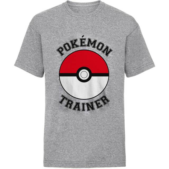 (12-13 Years, Heather Grey) Pokemon Childrens/Kids Pokeball T-Shirt