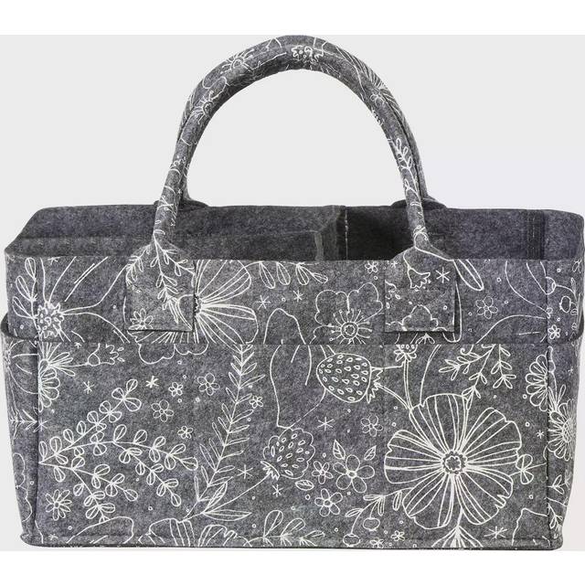 Sammy & Lou Collapsible Floral Felt Storage Caddy  Divided Design To K