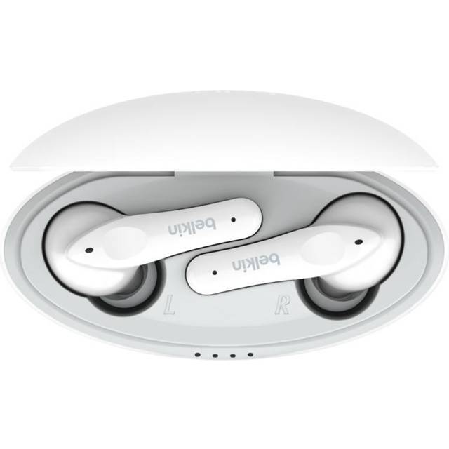 Belkin SOUNDFORM True Wireless-hörlurar för barn, 85 dB begränsning för skydd av hörseln, online-utbildning, skola, IPX5-klassificerad, Vit, en storlek, PAC003