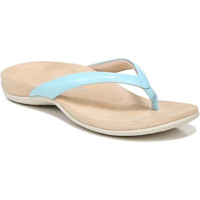 Vionic Dillon Blue Womens Flip-Flops Patent Leather - Size UK 5.5