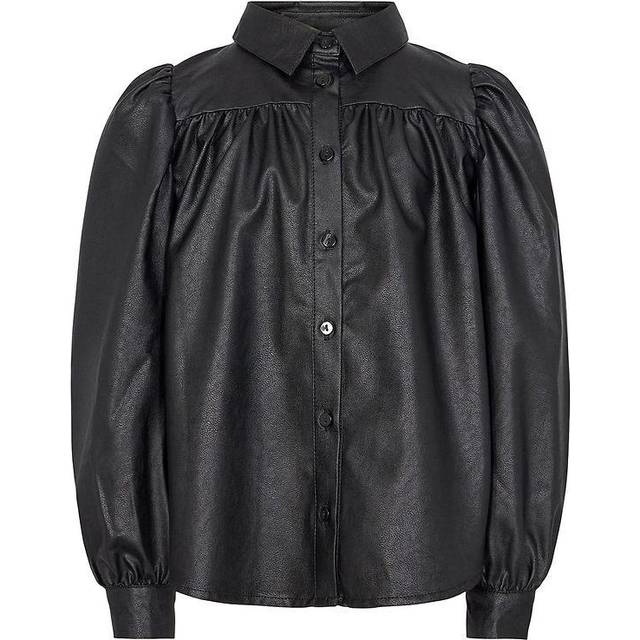 Sofie Schnoor Girls - Blus i skinnimitation - Svart
