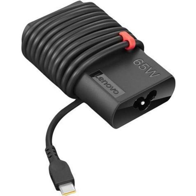 Lenovo ThinkPad 65W Slim AC Adapter (USB Type-C) - Strömadapter - AC 90-265 V - 65 Watt - svart -