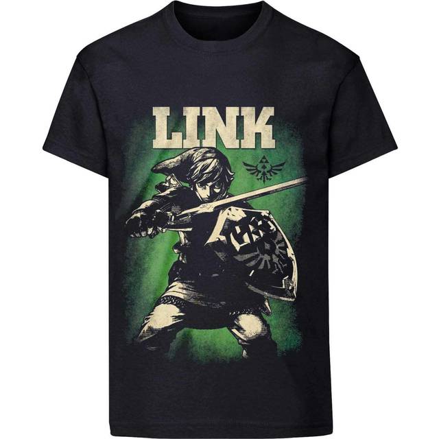 T-shirt med kortärm The Legend of Zelda Link Pose Grön Unisex