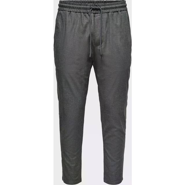 ONLY & SONS Herr ONSLINUS Crop Melange byxor GW 1456 NOOS byxor, chinchilla, XL