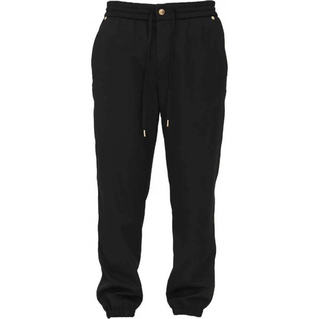 Versace Jeans Couture, Sweatpants, male, Black, L, Cotton Joggers with Embroidered Logo