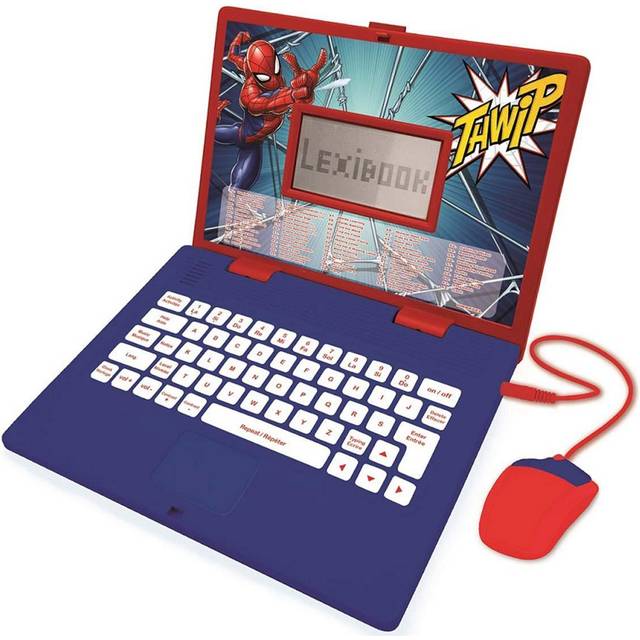LEXIBOOK Bilingual French & English Educational Laptop - Spiderman
