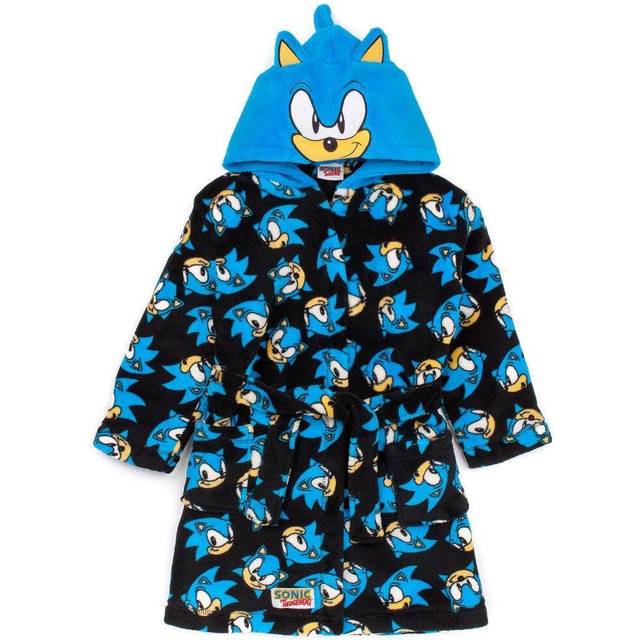 (7-8 Years, Black/Blue) Sonic The Hedgehog Childrens/Kids Dressing Gown