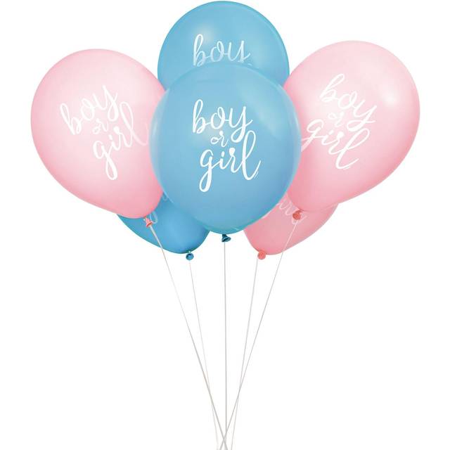Baby Shower Reveal 12" Latex Balloons Pack Of 8