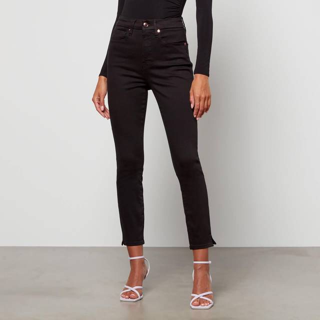 GOOD AMERICAN Good Waist Crop Skinny Jeans - Black