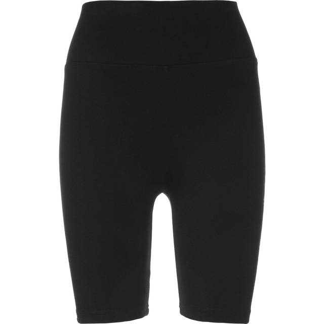 Urban classics damen shorts ladies high waist branded cycle shorts black/black