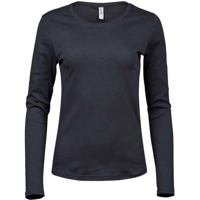 (2XL, Navy Blue) Tee Jays Womens/Ladies Interlock Long Sleeve T-Shirt