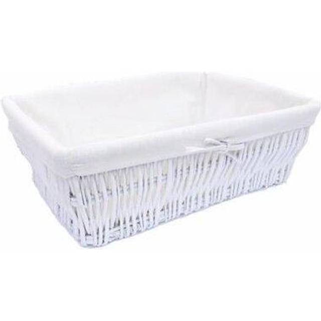 Topfurnishing - Wider shallow Wicker Storage Basket Hamper Basket [Grey ,xx Small (24 x 10.5 x 6cm)]