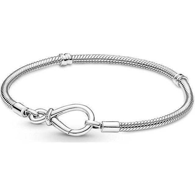 Pandora Moments Infinity Knot Snake Chain Bracelet 17 cm