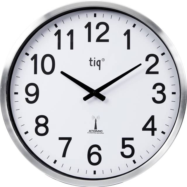 Väggur TIQ radiokontrollerat Ø50cm utomh