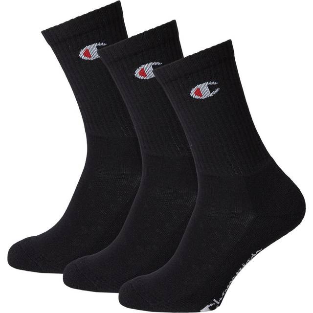 Champion – Svarta träningsstrumpor, 3-pack-Svart/a