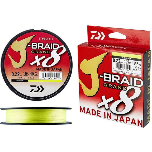 Daiwa J-Braid Grand X8 0.06mm 135m Yellow 9LB