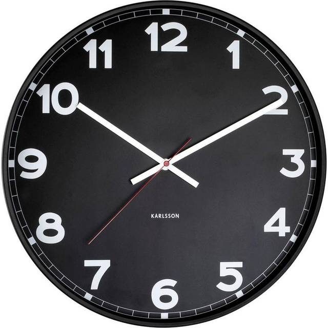 40cm Wall Clock - Black (4.5cm W X 40cm H)