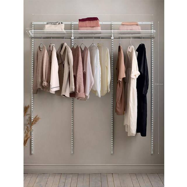 Elfa Starter Kit Klädhängare 250x70cm - Garderob bygga själv - Magasinet Bygg