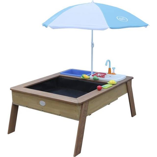 Linda Water Table with Play Kitchen Sink Kitchen Set - Brown (49.8cm H X 93.5cm W X 125cm D)