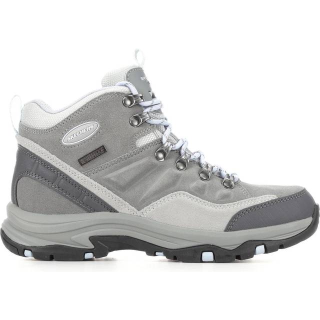 (UK 4) Skechers Womens Relaxed Fit Trego Rocky Mountain Grey Waterproof Boots