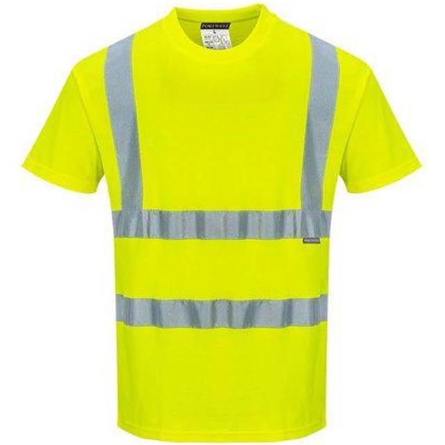 Portwest Cotton Comfort Short Sleeve T-Shirt - Yellow - Medium