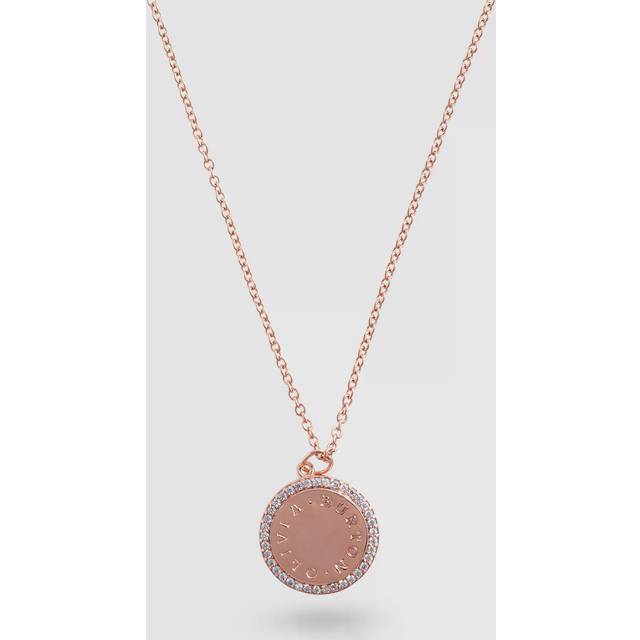 Olivia Burton Bejewelled Classics Disc Rose Gold Tone Necklace OBJCON77 - Two Colour