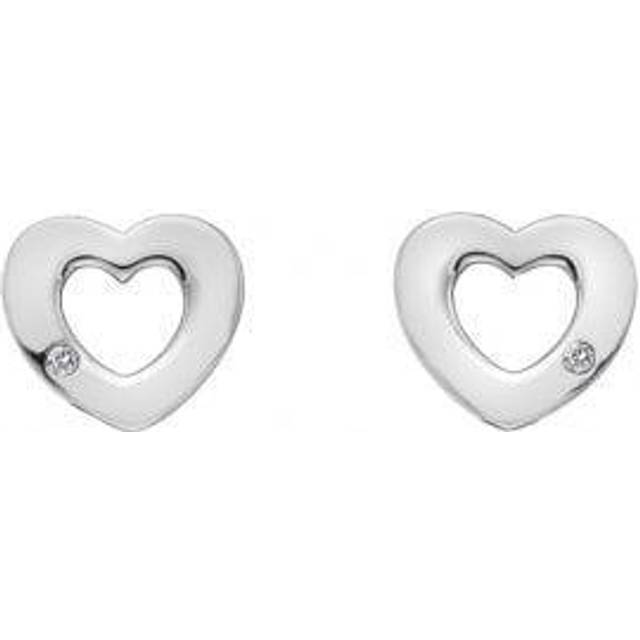 Hot Diamonds Silver Diamond Amulet Heart Earrings