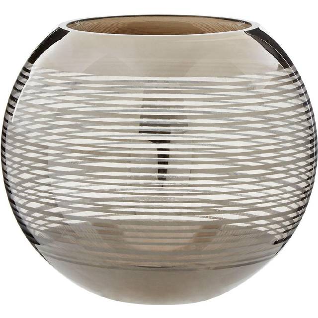 Raya Large Rounded Glass Vase - Silver - One Size
