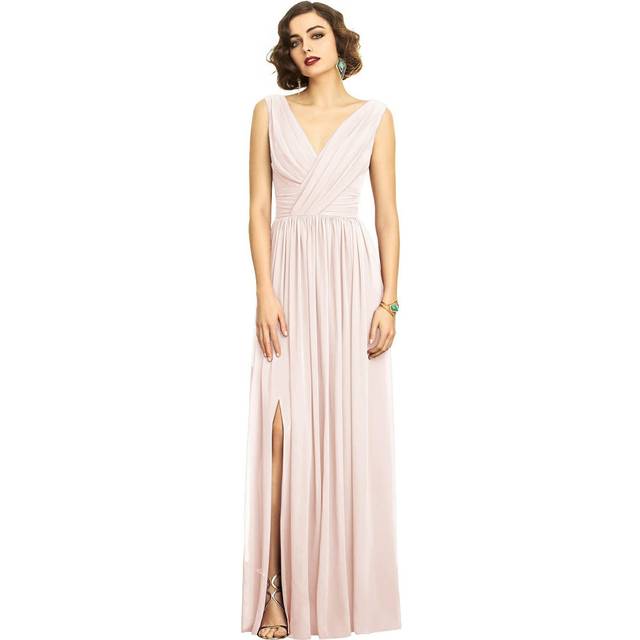 Dessy Collection Draped Chiffon Maxi Dress